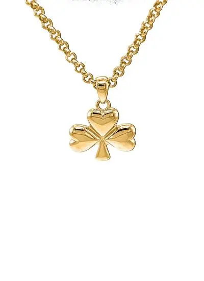 14ct Gold Vermeil Shamrock Pendant